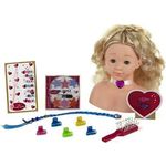 Theo Klein 5236 - Princess Coralie Schmink- und Frisierkopf mit Kosmetik-CD, mittel, Spielzeug