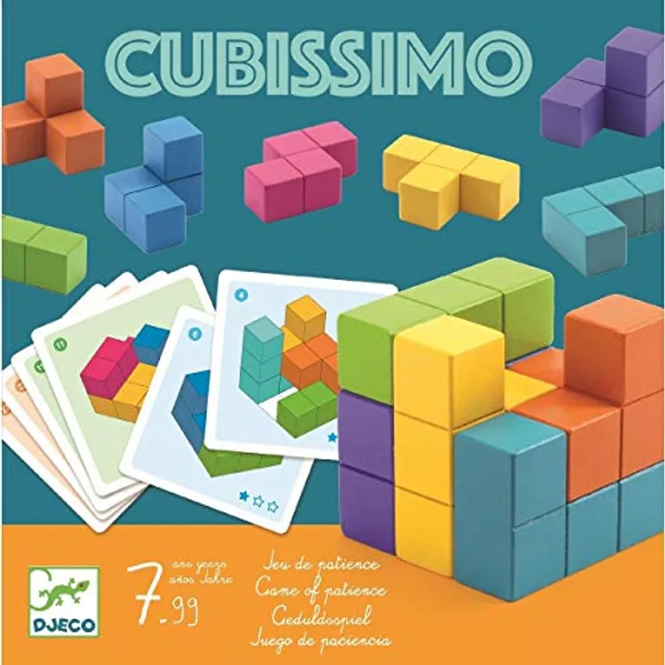 DJECO-Spiel Cubissimo, Mehrfarbig, 15 Stück