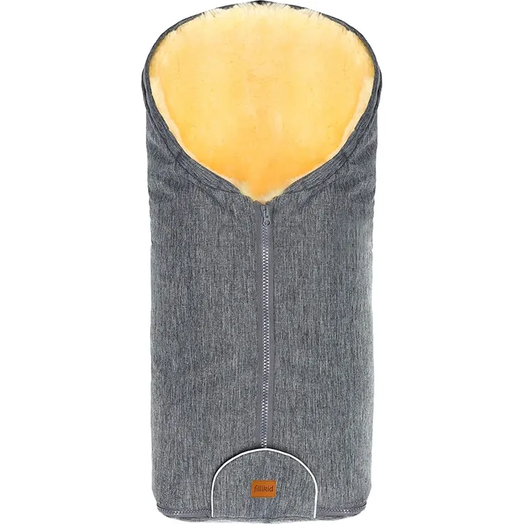 Fillikid Winterfußsack Pamir TOP hellgrau melange, universell einsetzbar