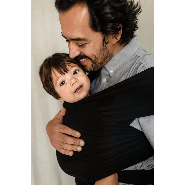 Boba Baby Wrap, Black - das elastische Tragetuch aus weichem Sommersweat, sehr einfach zu binden, ideal für Neugeborene und Kleinkinder bis 16kg – Bild 9