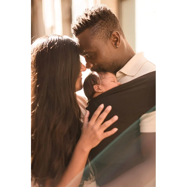 Boba Baby Wrap, Black - das elastische Tragetuch aus weichem Sommersweat, sehr einfach zu binden, ideal für Neugeborene und Kleinkinder bis 16kg – Bild 8