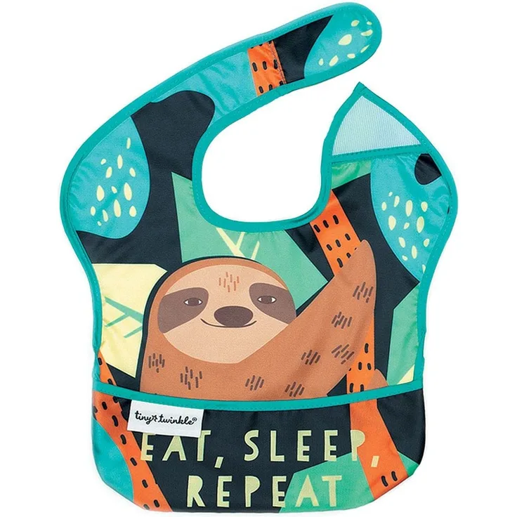 Tiny Twinkle EB-12 Lätzchen aus Repeltex wasserdicht mit Tasche Eat, Sleep, Repeat - 80 g