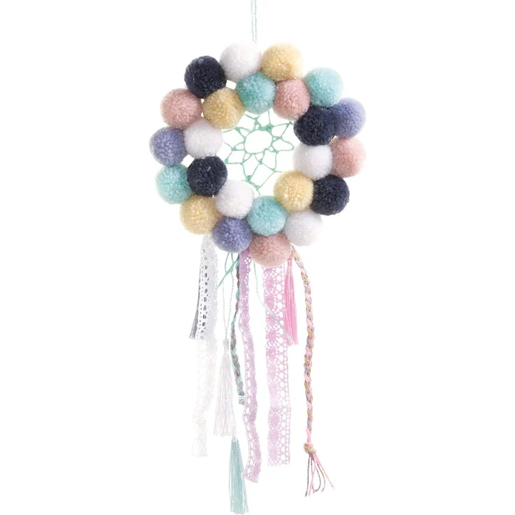 folia Woll-Pompons Pastell, 24 Stück, farbig sortiert – Bild 3