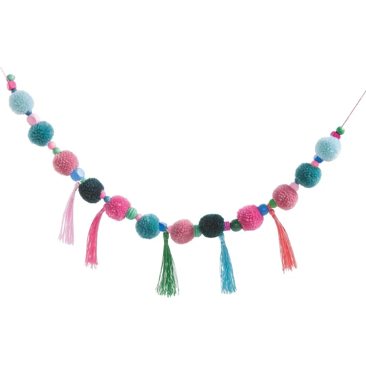 folia Woll-Pompons Pastell, 24 Stück, farbig sortiert – Bild 2