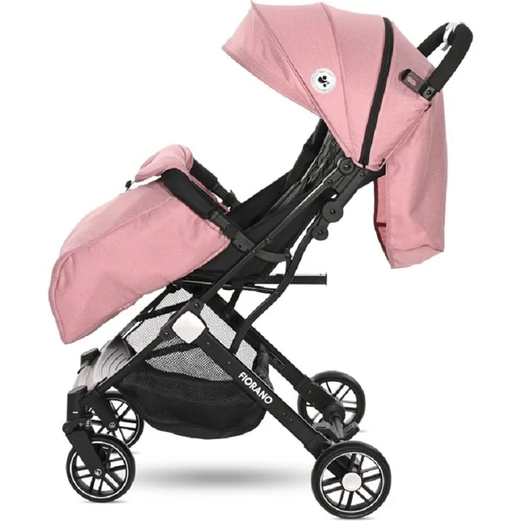 Lorelli Kinderwagen Fiorano faltbar, Ablagekorb, Frontbügel abnehmbar, Bremse pink – Bild 4
