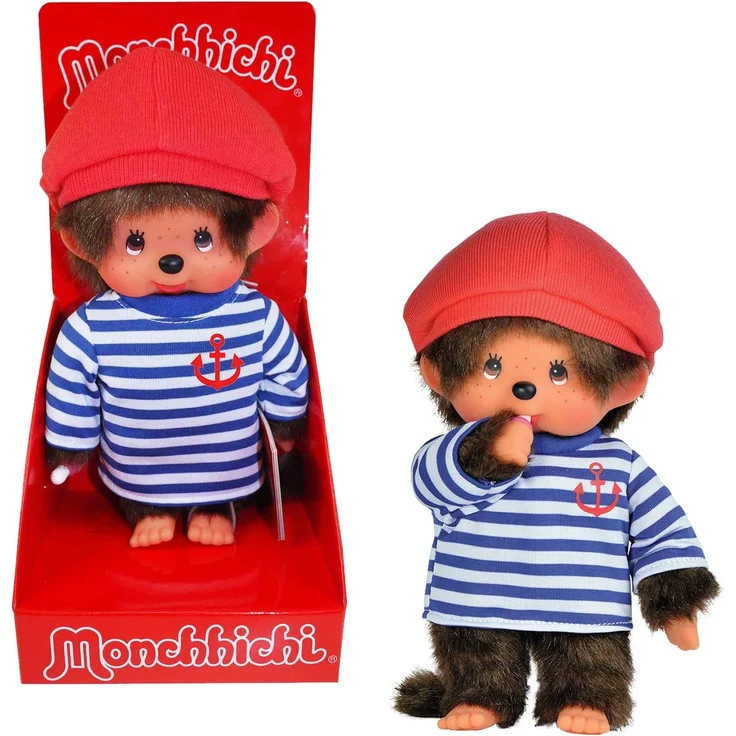 BANDAI – 20073 – Plüsch – Monchhichi Jungen Marin – Bild 1