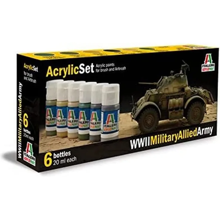 Italeri 510000440 - Acryl Set WWII Military Allied Army