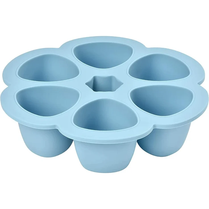 Béaba - Babynahrung Portionsbehälter aus Silikon, 6x150ml, blau – Bild 1