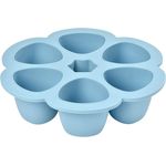 Béaba - Babynahrung Portionsbehälter aus Silikon, 6x150ml, blau