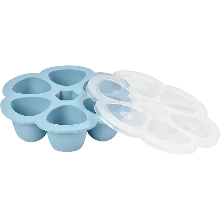 Béaba - Babynahrung Portionsbehälter aus Silikon, 6x150ml, blau – Bild 2