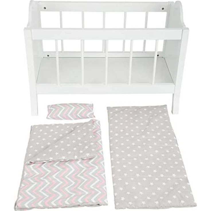 Small Foot puppenbett mit Bettzeug junior 50 x 30 cm Holz weiß - Preisvergleich – Bild 3