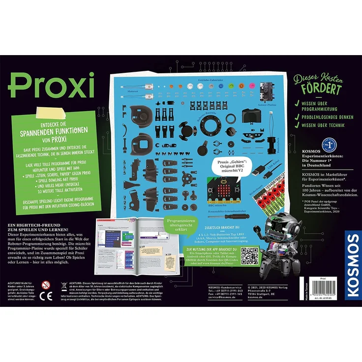 KOSMOS 620585 Proxi Dein micro bit Programmier-Roboter Experimentierkasten – Bild 6