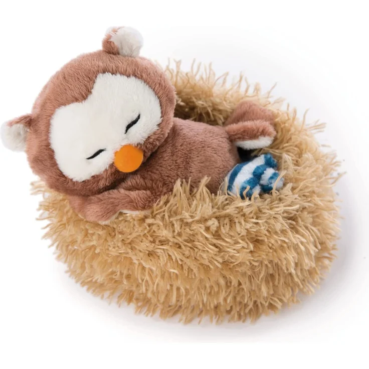 NICI 47876 Eule Oscar 12cm schlafend im Vogel-Nest Plüsch Kuscheltier Owlsons – Bild 1