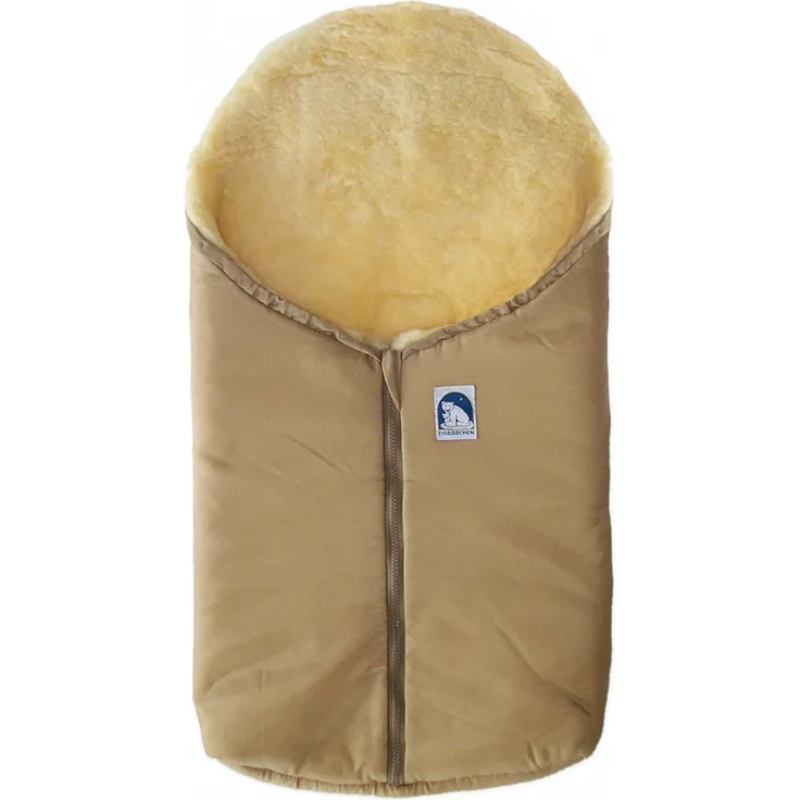 Heitmann Kleiner Lammfellfußsack Eisbärchen beige