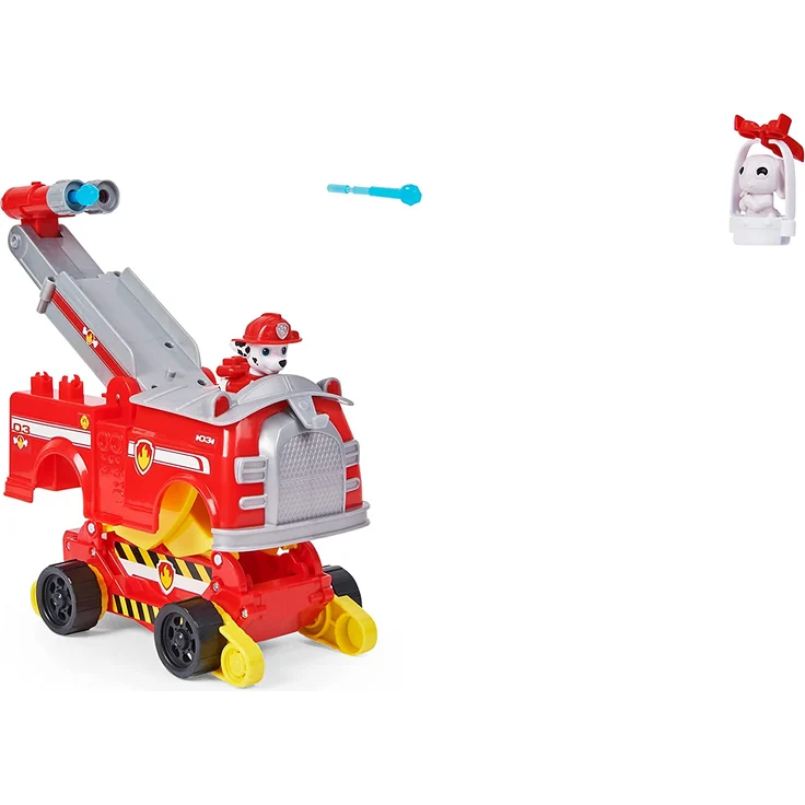Spin Master Paw Patrol Marshalls Rise and Rescue Convertible Toy Car Toy Vehicle (Red/White Includes Action Figures and Accessories) 6063638 – Bild 4