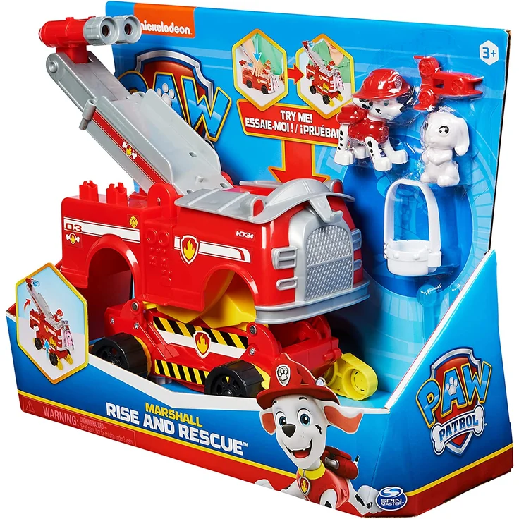 Spin Master Paw Patrol Marshalls Rise and Rescue Convertible Toy Car Toy Vehicle (Red/White Includes Action Figures and Accessories) 6063638 – Bild 8