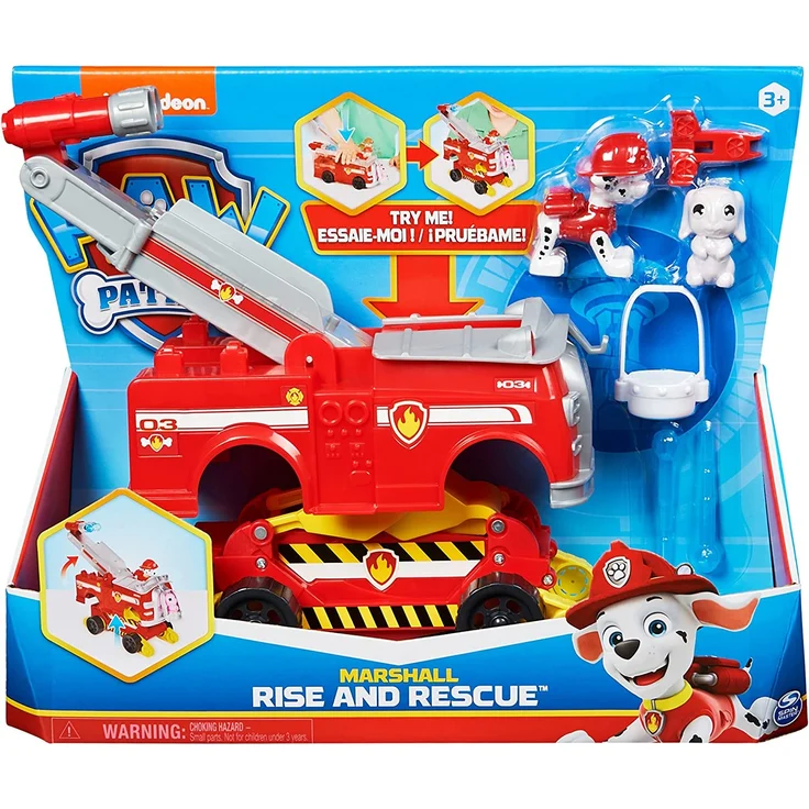 Spin Master Paw Patrol Marshalls Rise and Rescue Convertible Toy Car Toy Vehicle (Red/White Includes Action Figures and Accessories) 6063638 – Bild 2