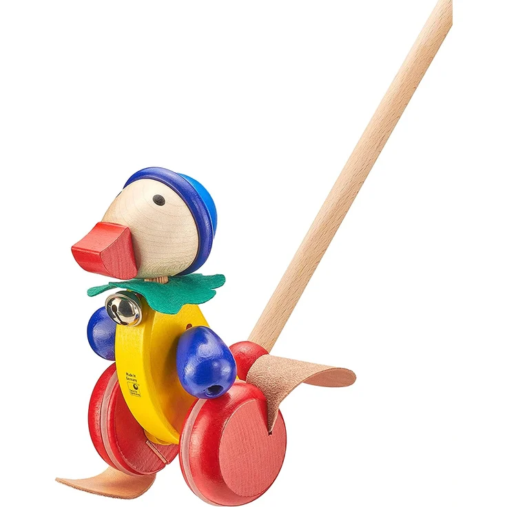 Selecta 62032 Pedella, Schiebefigur, Schiebe-und Nachziehspielzeug aus Holz, 14 cm - Preisvergleich – Bild 2