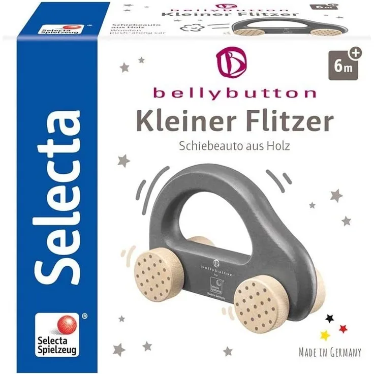 Selecta 64004 Kleiner Flitzer, Greifling - Bellybutton, Grau, 10 cm