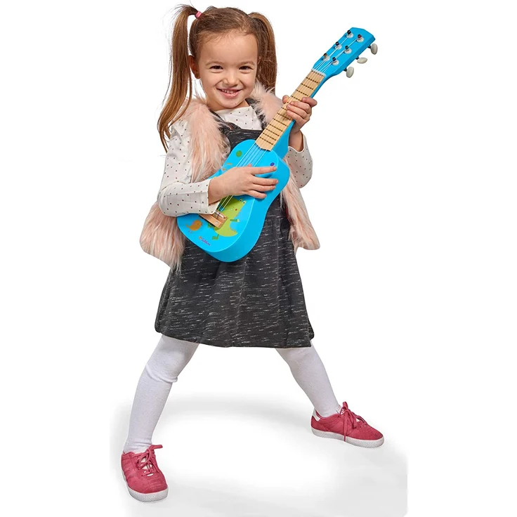 Eichhorn 100003480 Musik Holzgitarre stimmbare Gitarre aus Holz mit sechs Saiten, mit süßem Tiermotiv, 54 cm lang, ab DREI Jahren – Bild 5