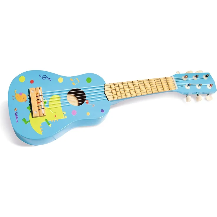 Eichhorn 100003480 Musik Holzgitarre stimmbare Gitarre aus Holz mit sechs Saiten, mit süßem Tiermotiv, 54 cm lang, ab DREI Jahren – Bild 3