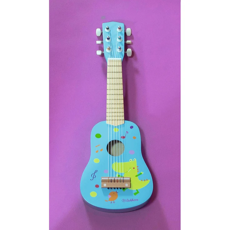 Eichhorn 100003480 Musik Holzgitarre stimmbare Gitarre aus Holz mit sechs Saiten, mit süßem Tiermotiv, 54 cm lang, ab DREI Jahren – Bild 4