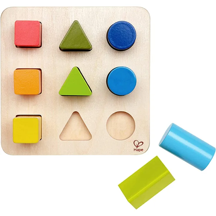 Hape E0426 - Farben- und Formensortierer, Lernspielzeug, aus Holz, ab 12 Monate