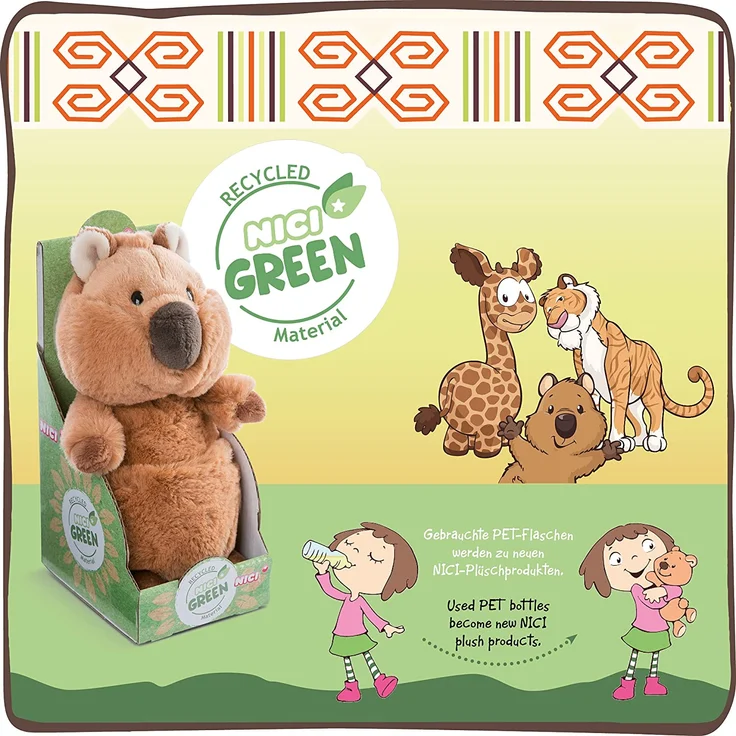 NICI Kuscheltier Quokka-Mola 30cm – Nachhaltiges Plüschtier für Mädchen, Jungen & Babys – Flauschiges Stofftier zum Kuscheln & Spielen – Schmusetier der Wild Friends GO Green Kollektion – Bild 6