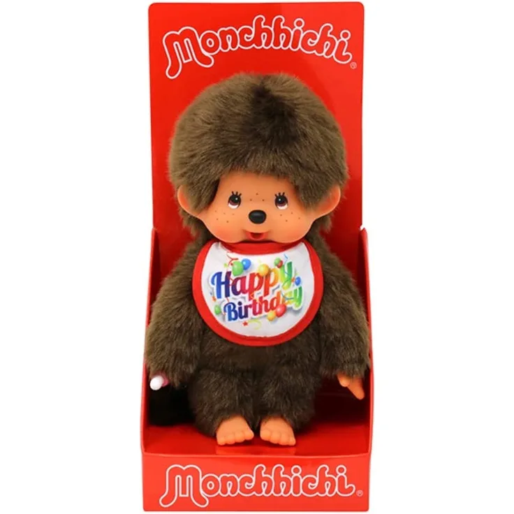 Junge mit Geburtstag Latz Happy Birthday | 20 cm | Monchhichi Puppe | Classic