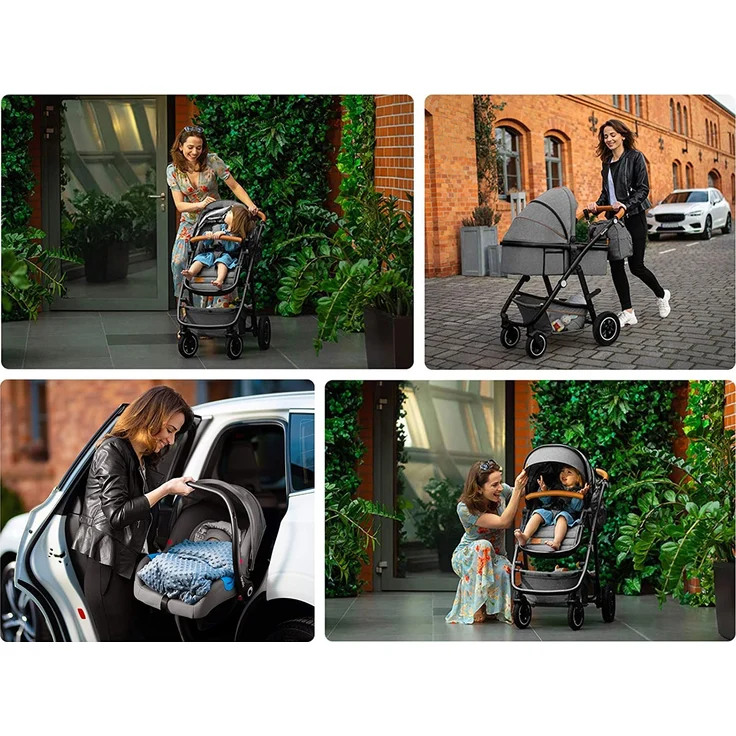 Lionelo 'Amber' Kombikinderwagen 4plusin1 Graphite – Bild 8
