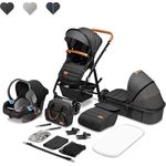 Lionelo 'Amber' Kombikinderwagen 4plusin1 Graphite