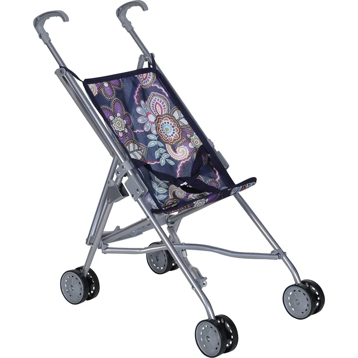 Knorrtoys 12678 - Puppenbuggy Sim - blue flowers – Bild 5