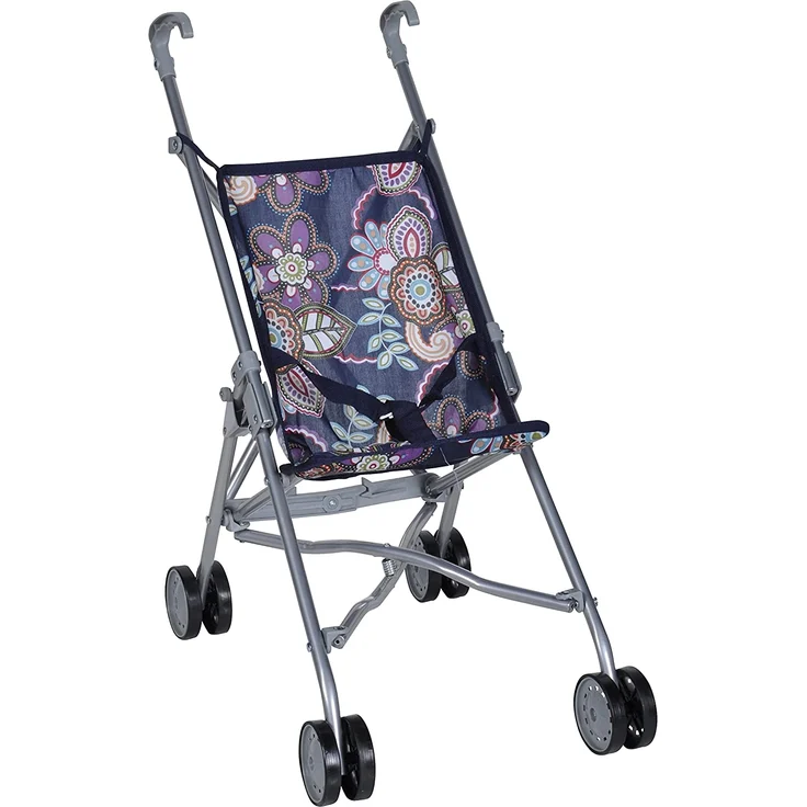 Knorrtoys 12678 - Puppenbuggy Sim - blue flowers – Bild 4