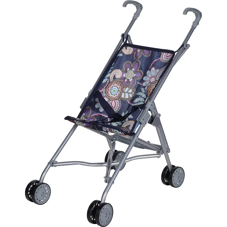 Knorrtoys 12678 - Puppenbuggy Sim - blue flowers