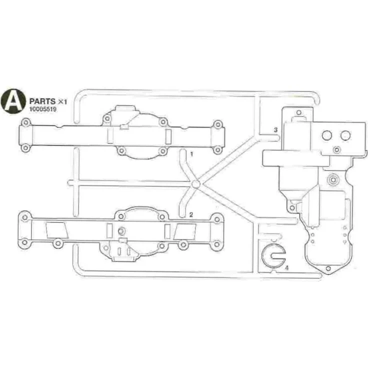 TAMIYA 300005519 CC-01 A-Teile Achsgehäuse