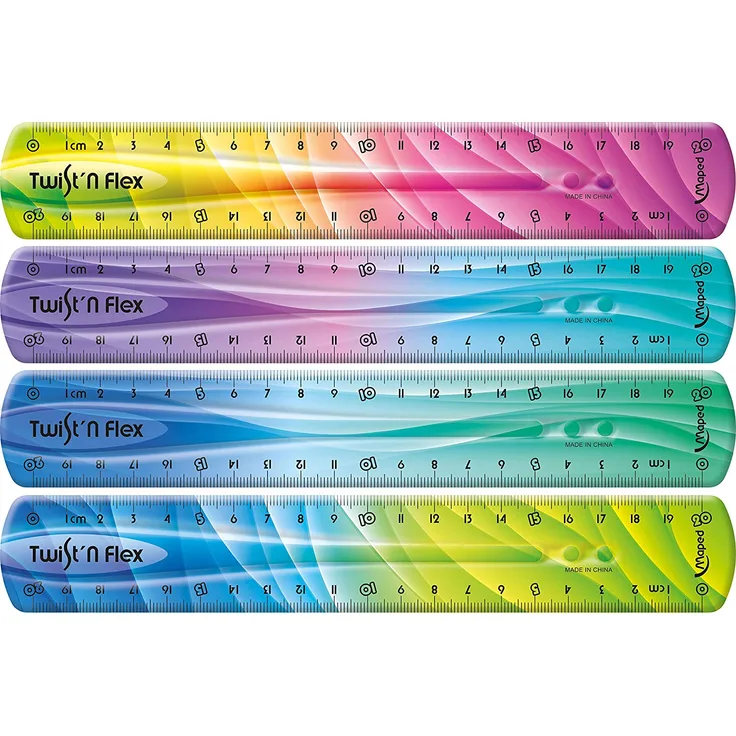 Maped 279215 - flexibles Lineal TWIST´n FLEX DECOR, 20 cm - Das Original! Mit neuem Farb-Verlauf - verschiedene Farb-Verläufe