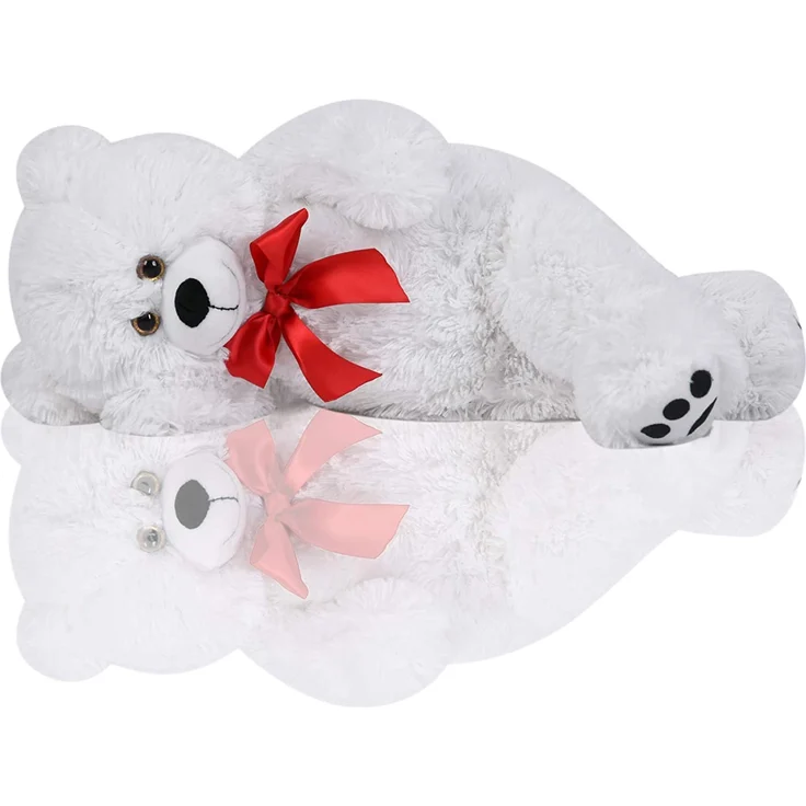 Monzana Teddybär L - XXXL 50-175cm verschiedene Farben Weiches Fell Schleife Tatzendruck Geschenk Plüschtier Kuscheltier Stofftier Riesen Teddy Bär – Bild 5