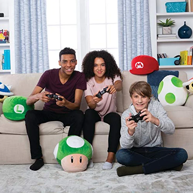 Nintendo T12971A Plüschtier Plüschkissen, grün/Weiss – Bild 3