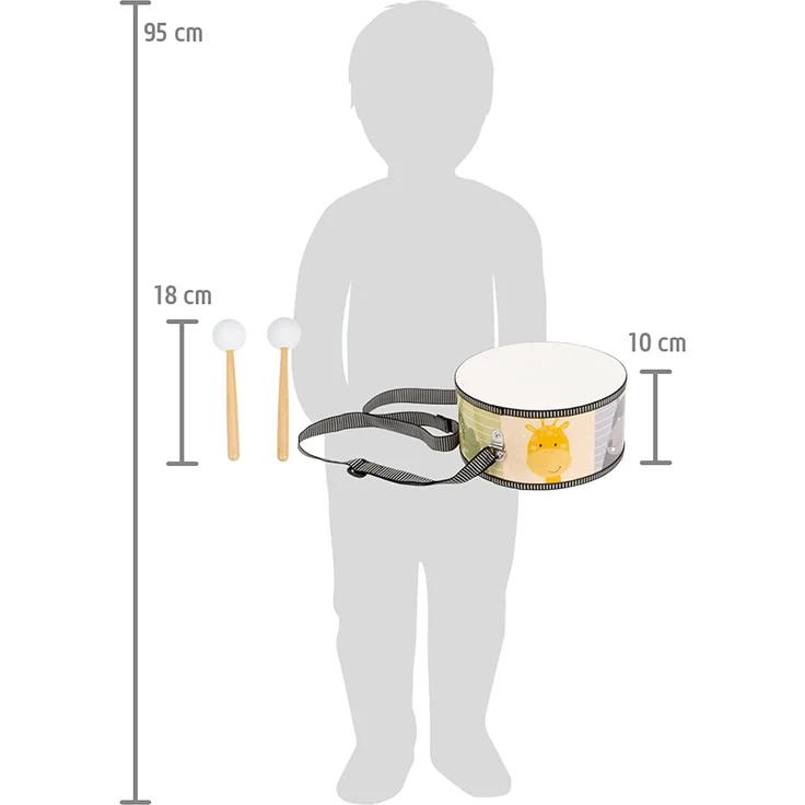 Small foot 11952 - Trommel Bunte Wildnis, Kinder-Musikinstrument, 20x10cm – Bild 7