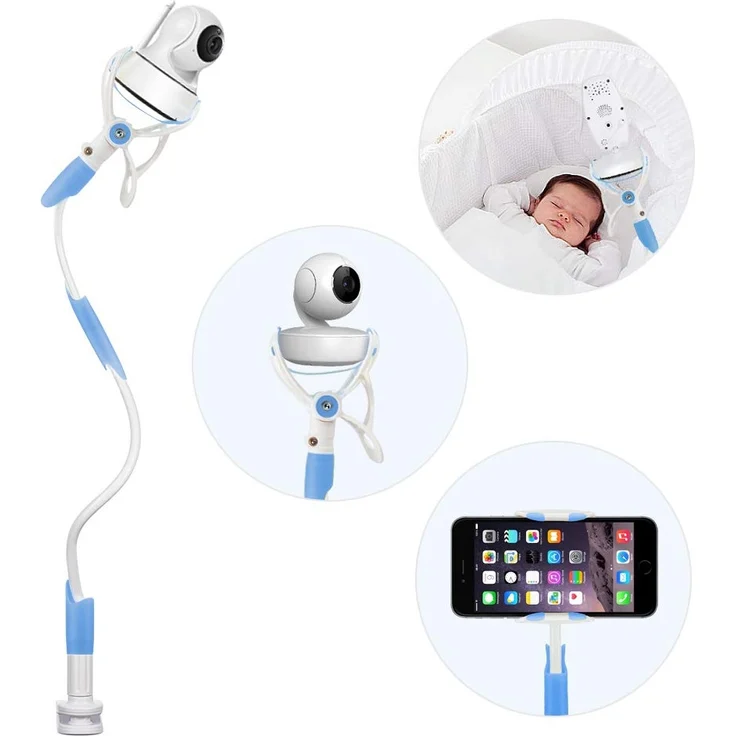 Kamera Halterung, Universal Baby Monitor Halter,Handyhalter, Kompatibel mit den meisten Babyphone (Blau) – Bild 1