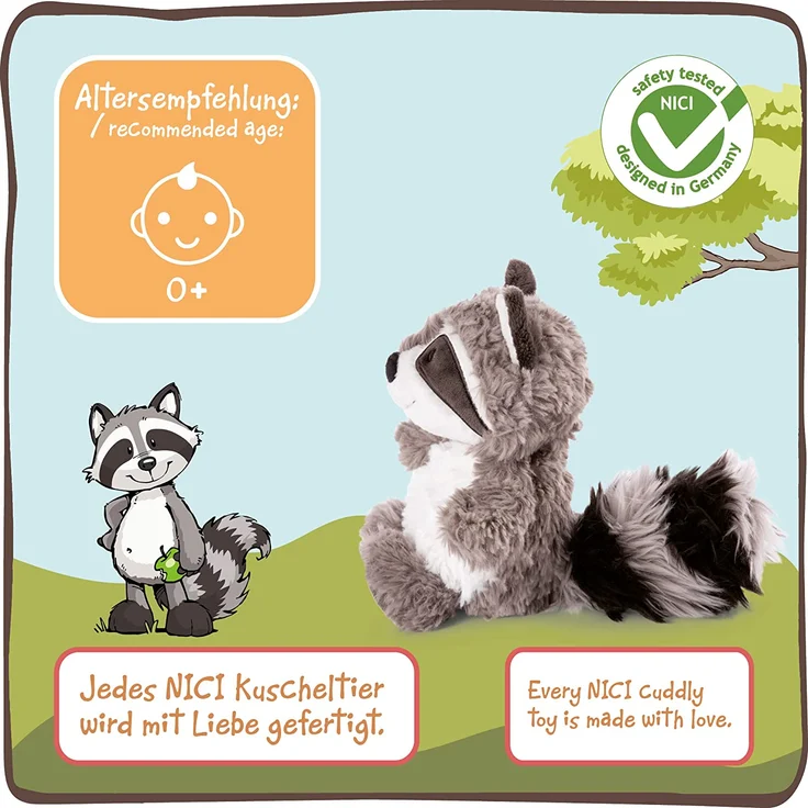 Kuscheltier Waschbär 25cm – Bild 4