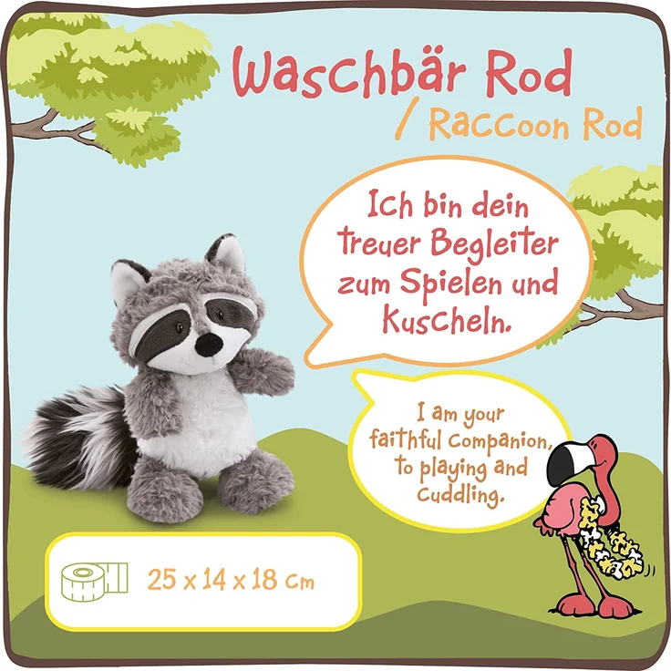 Kuscheltier Waschbär 25cm – Bild 3