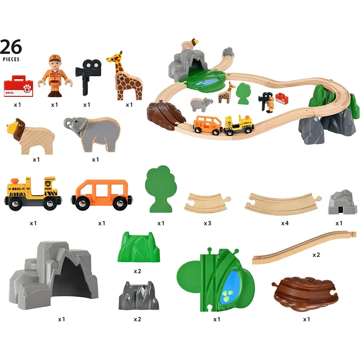BRIO Bahn 33960 - Großes Bahn Safari Set – Bild 17