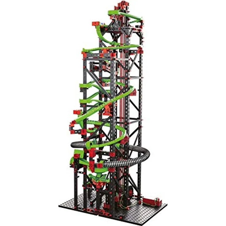 fischertechnik Kugelbahn Dynamic XXL mit einer einzigartigen Streckenlänge von 5,6m - 3 Modelle - Komplettset inklusive Motor, Rainbow-LED, Looping, Stop & Go, Wechselweiche für grenzenlosen Spielspaß – Bild 3