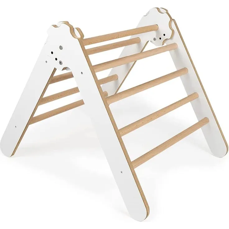 MAMOI® Modern climbing triangle | Kids climbing frame minimalist design | Yarnwood folding triangle for baby | CE | 100% ECO | Made in EU