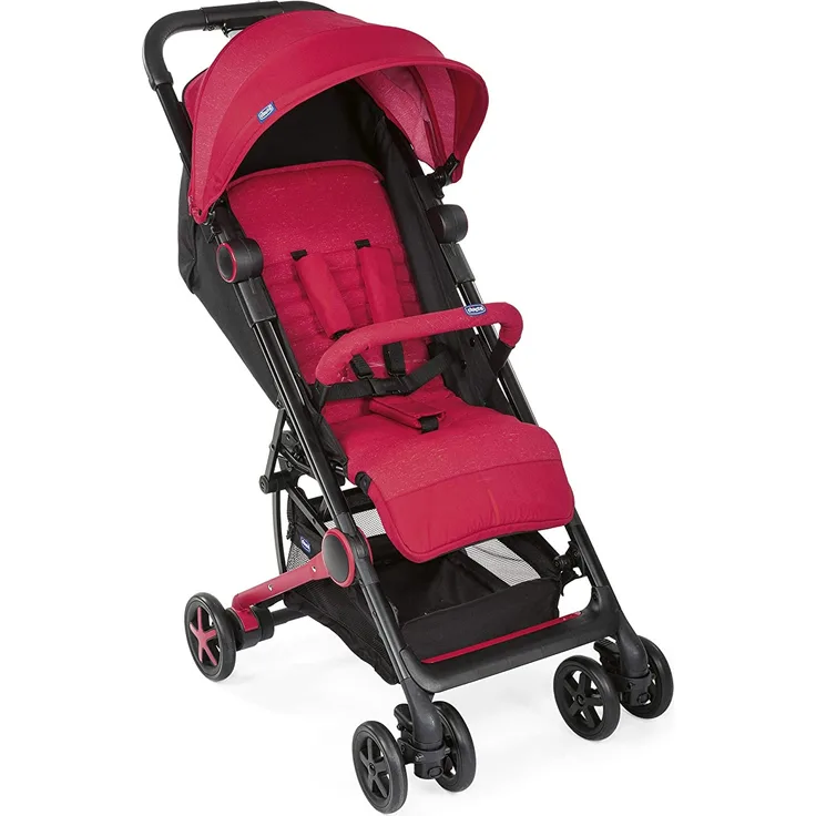 Chicco MIINIMO3 Buggy - Special Edition kompakter Reisebuggy, ultraleicht, ab Geburt, mit Transportrucksack, rot