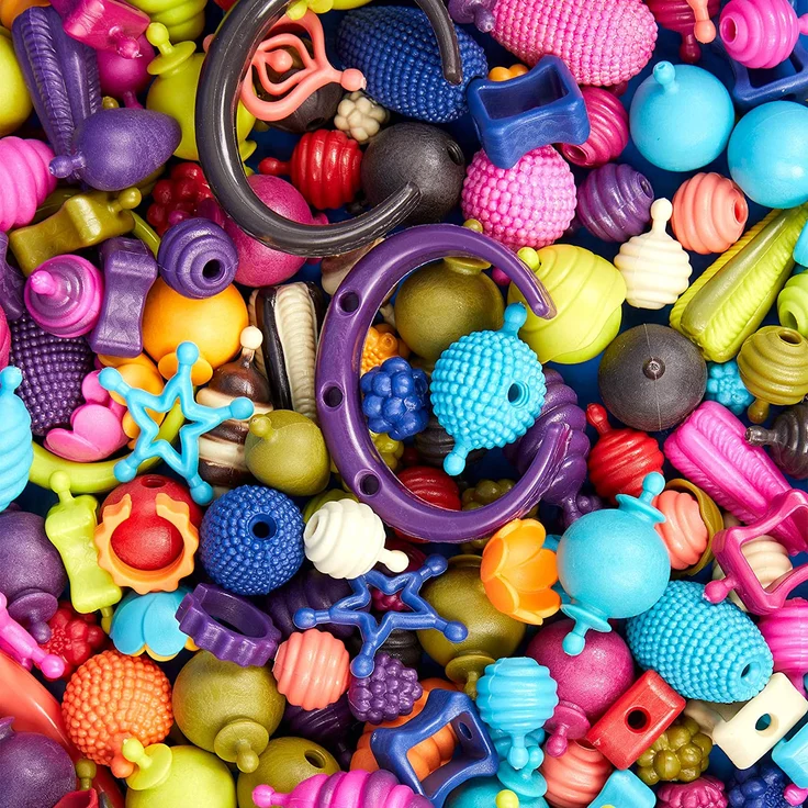 B. toys 275 Teile Spielzeug Schmuck – Bunte Pop Perlen Kinderschmuck Bastelschmuck zum Zusammenstecken – Schmuck Bastelset für Mädchen und Kinder ab 4 Jahren – Bild 8