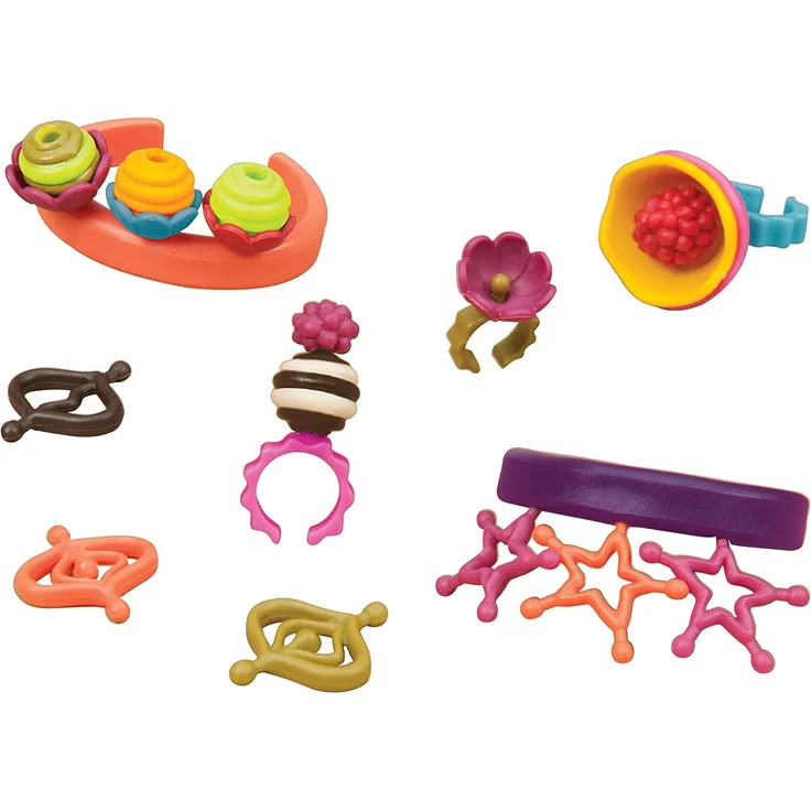 B. toys 275 Teile Spielzeug Schmuck – Bunte Pop Perlen Kinderschmuck Bastelschmuck zum Zusammenstecken – Schmuck Bastelset für Mädchen und Kinder ab 4 Jahren – Bild 4