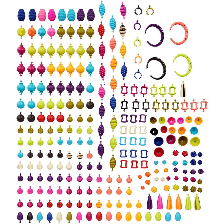 B. toys 275 Teile Spielzeug Schmuck – Bunte Pop Perlen Kinderschmuck Bastelschmuck zum Zusammenstecken – Schmuck Bastelset für Mädchen und Kinder ab 4 Jahren – Bild 5