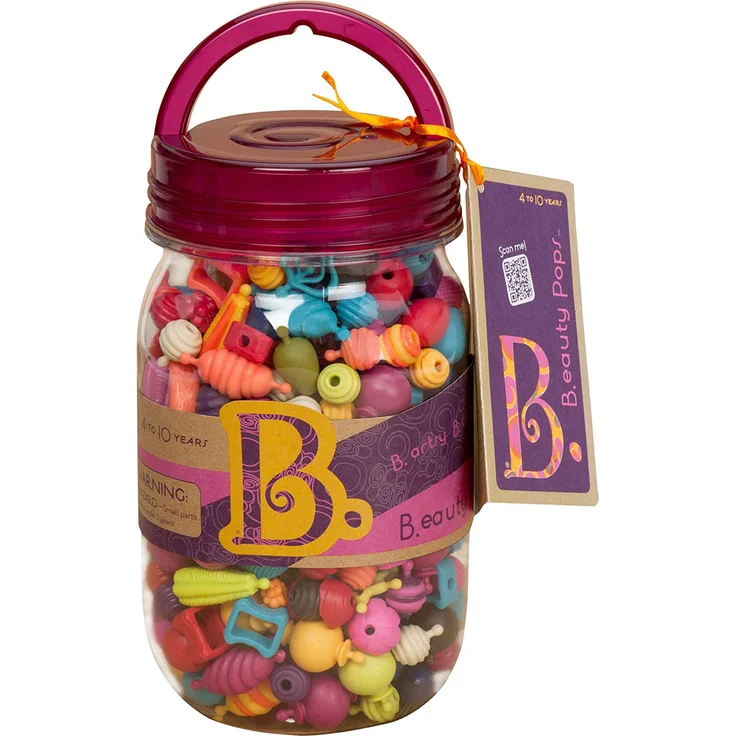 B. toys 275 Teile Spielzeug Schmuck – Bunte Pop Perlen Kinderschmuck Bastelschmuck zum Zusammenstecken – Schmuck Bastelset für Mädchen und Kinder ab 4 Jahren – Bild 3